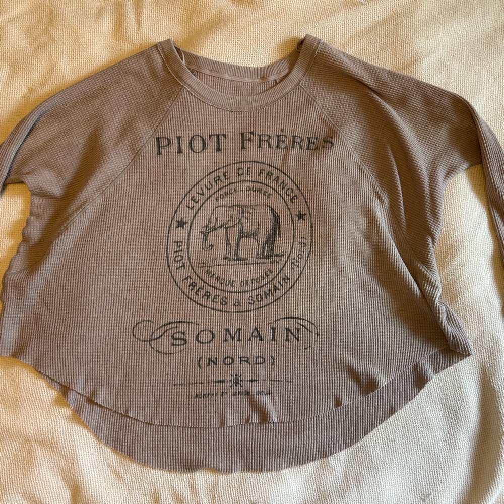 We The Free Brown Long Sleeve Tee